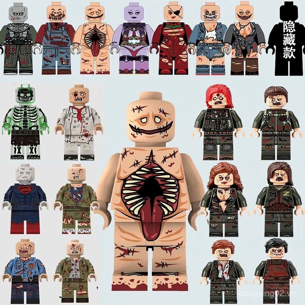 Resident Evil Zombie Xương Giải Phẫu Khối Xây Dựng Minifigure Kinh Dị Zombie Đồ Chơi Đồ Trang Trí Hộ