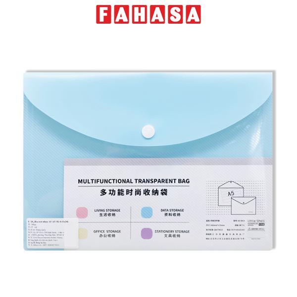 Bìa Nút Nhựa A5 - Little Shell A5-SK-6 - Màu Xanh Dương