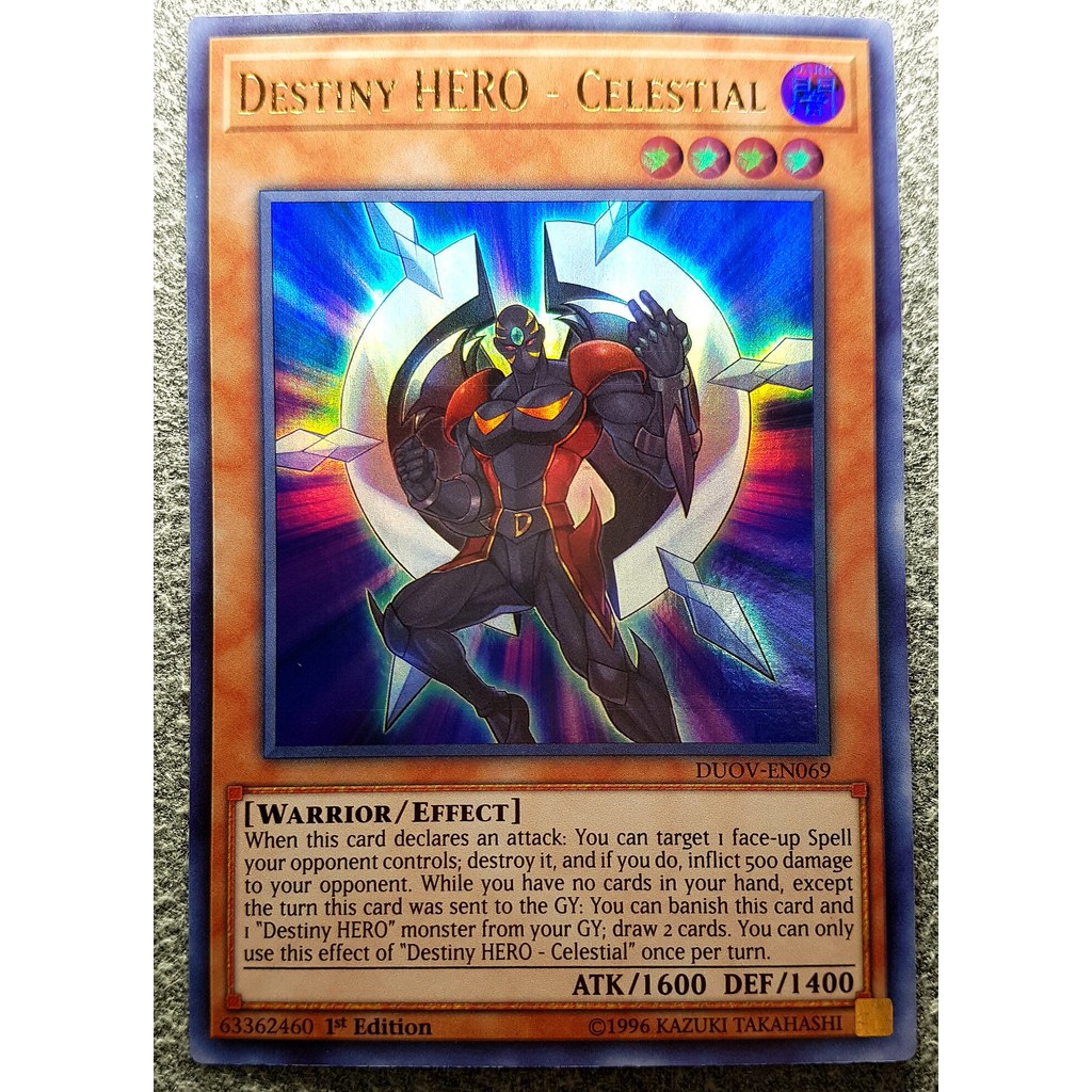 Yu-Gi-Oh Mei-Young One Swipe DUOV-EN069 UR Destiny Hero Divine Man K7B MC