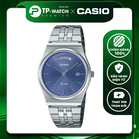 Đồng hồ nam Casio MTP-B146D-2AVDF Size 35mm - Chống nước 50m | Casio nam MTP-B146D-2A