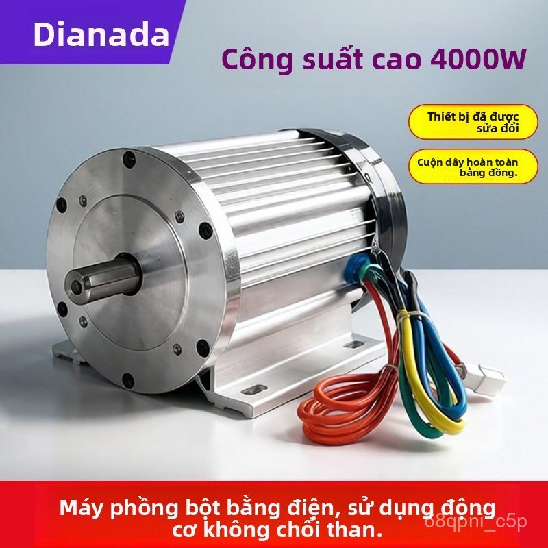 Motor không chổi than DC 5000W cho máy rửa xe, thang máy, máy đùn, máy phát điện, thay puli, bền bỉ