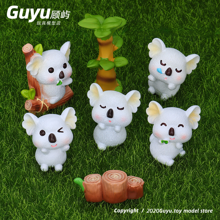 Mini Koala Koala Koala Koala Koala Mô Phỏng Dễ Thương Mô Hình Động Vật Búp Bê Trang Trí Nhà Cửa Đồ T