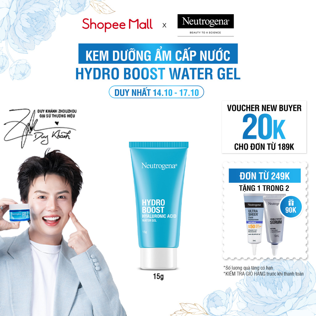 Kem dưỡng ẩm cấp nước Neutrogena® Hydro Boost Hyaluronic Acid Water Gel mini (15g)