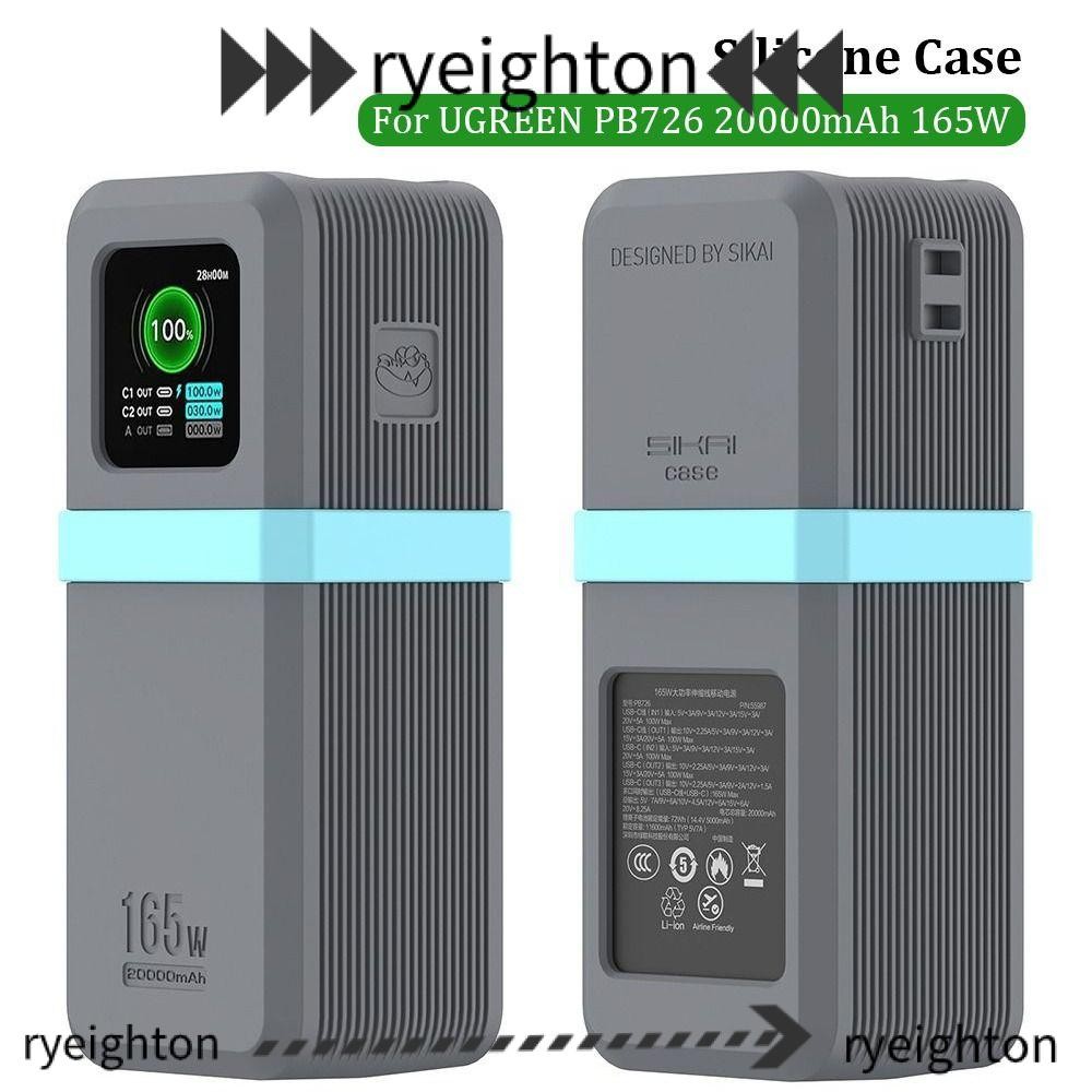 RYEIGHTON Silicone, Bảo vệ chống bụi chống sốc, Vỏ bảo vệ chống trượt di động mềm mại cho UGREEN PB7