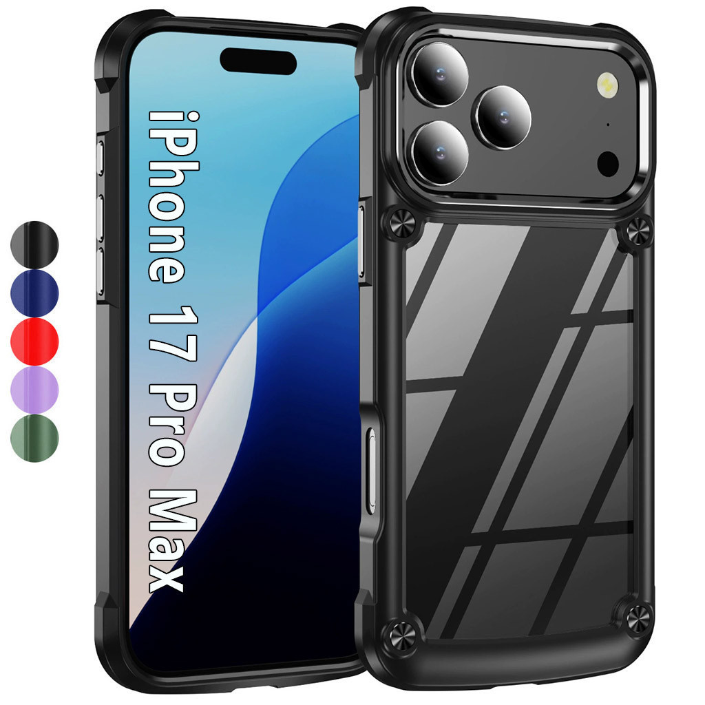 CZM Clear Case cho iPhone 17 Air 16E 16 15 14 Plus 13 Pro Max 12 Pro, Thử nghiệm thả cấp quân sự 3 t