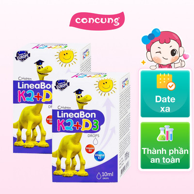 Combo 2 Vitamin D3 giúp tăng chiều cao cho bé Lineabon K2+D3