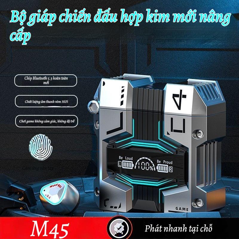 M45 TWS Tai nghe Bluetooth không dây âm thanh HiFi Gamer In-Ear Màn hình kỹ thuật số Thể thao