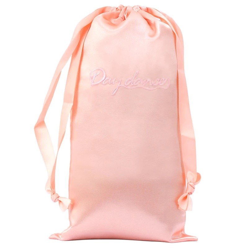 JA3 Túi Ba Lê Mũi Nhọn Giày Túi Bảo Quản Dây Rút Satin Hoặc Vải Nhảy Phụ Kiện 30 * 16,5cm