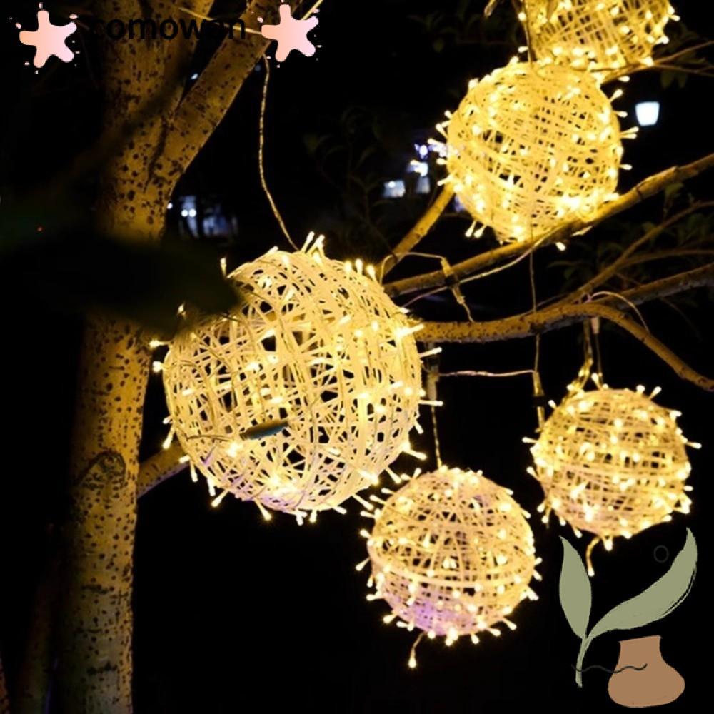 COMOWAN Festoon Mây Bóng Đèn, Đèn Treo Trang Trí Sân Vườn 220V, Năm Bóng Mây 20 / 28CM Ramadan Festo