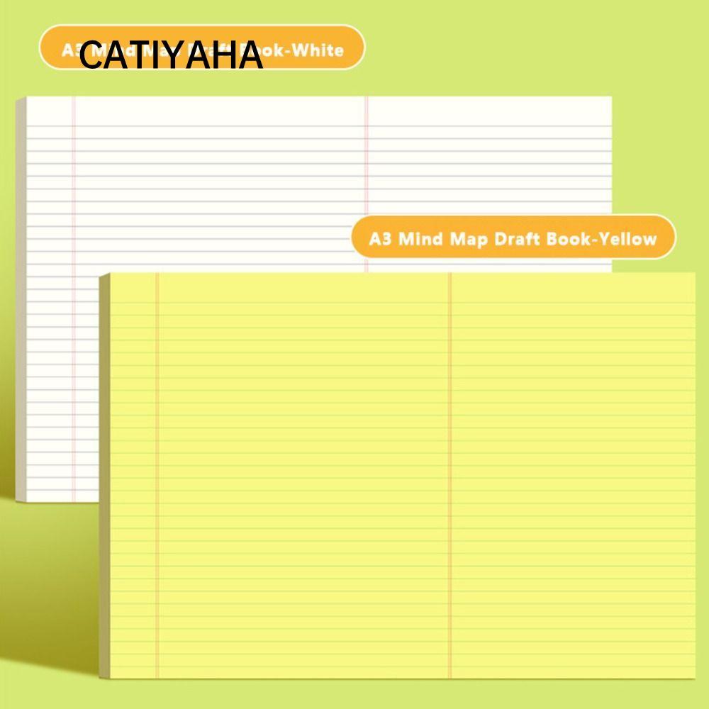 CATIYAHA 50 tờ Sổ tay A3, Giấy dự thảo có thể xé được, Đơn giản học sinh A3 Viết giấy tờ pháp lý Bac