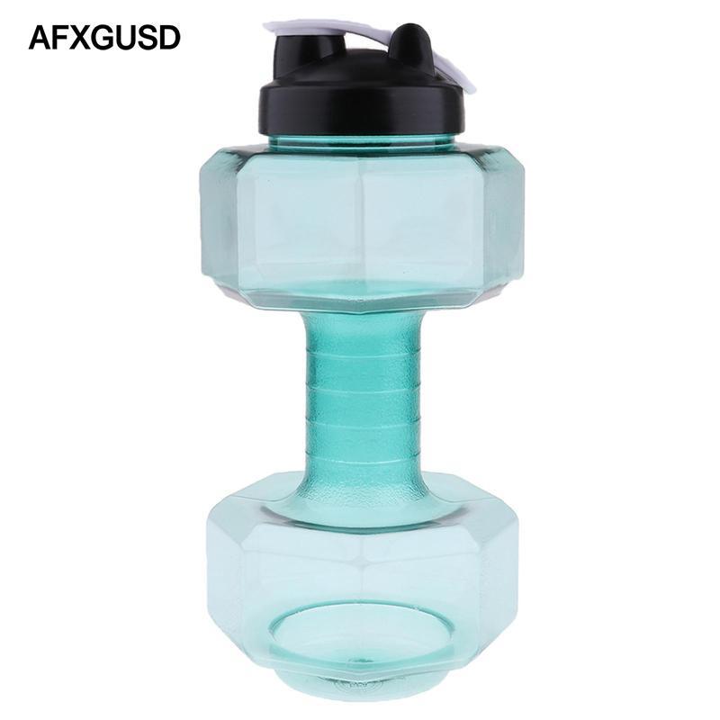 Di Động Dumbell Dung Tích Lớn Chai Uống Dumbell Hình Dạng Chai Nước Barbell Turnhalle Tập Thể Dục Th