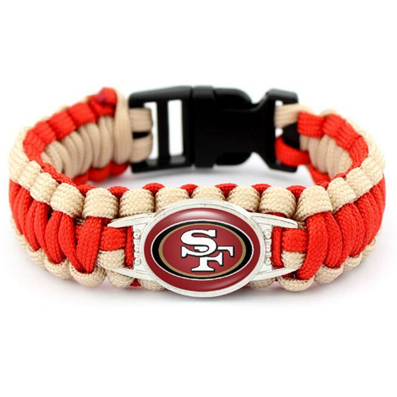 Bán chạy 32 NFL Rugby Team Cowboys Đội thể thao Survival Paracord Vòng tay bện Vòng tay [L]