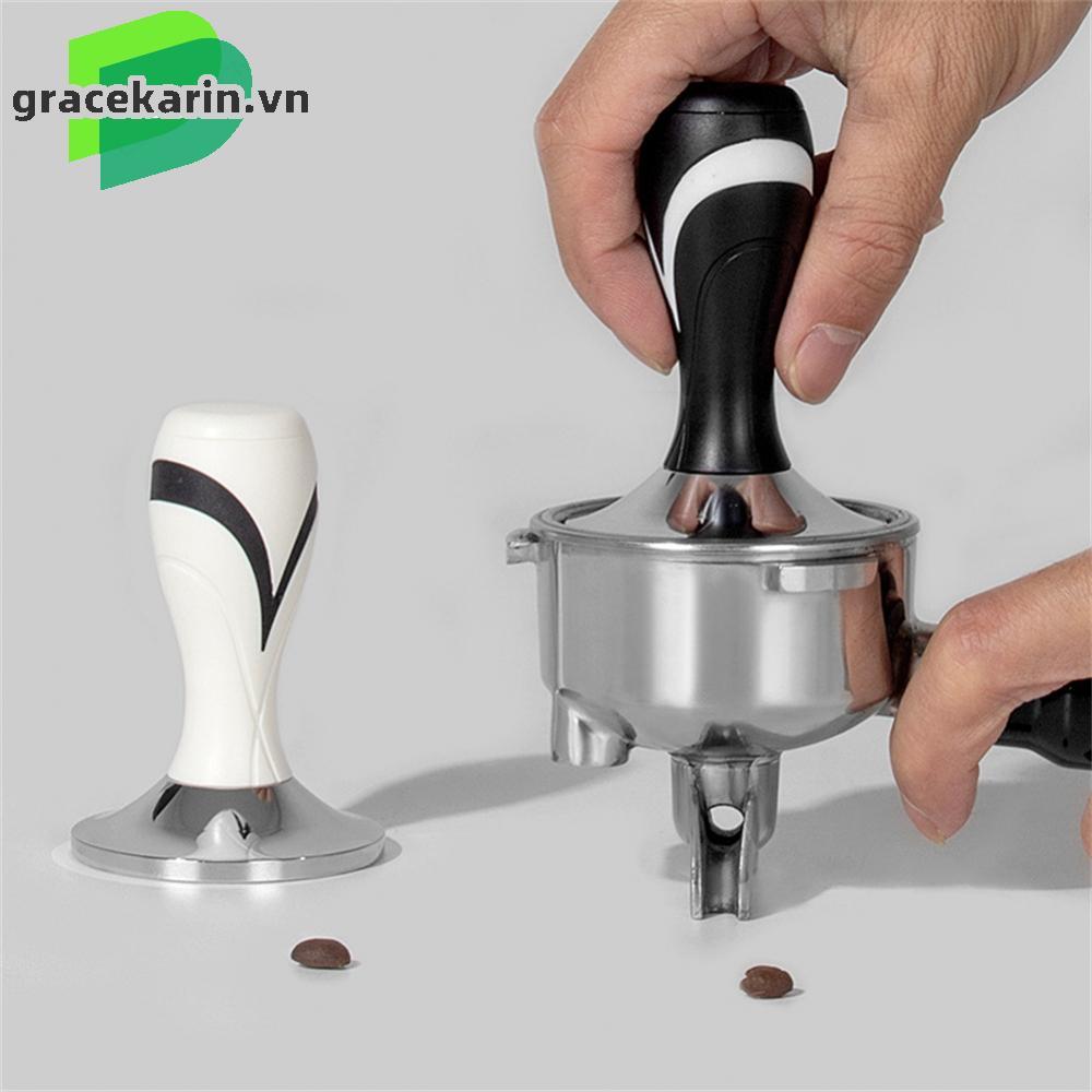Coffee Tamper with Flat Base for 51mm 53mm 58mm Espresso Machines Ergonomic Grip