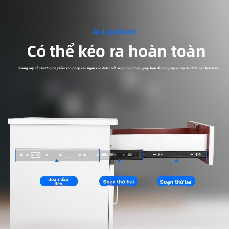 Ray Trượt Tủ Bánh Xe Cửa Lùa Phụ Kiện Cửa Trượt Thủy Lực Lắp Bên Hông Tủ Bếp Tủ Quần Áo Lắp Tủ Bếp L
