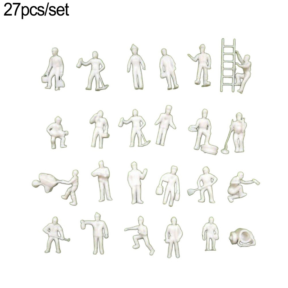 Model People Figures Worker Trash Can White 20mm Figures Gauge Model People
