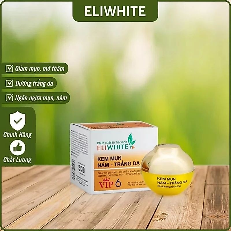ELIWHITE KEM MỤN NÁM - TRẮNG DA VIP6 12G