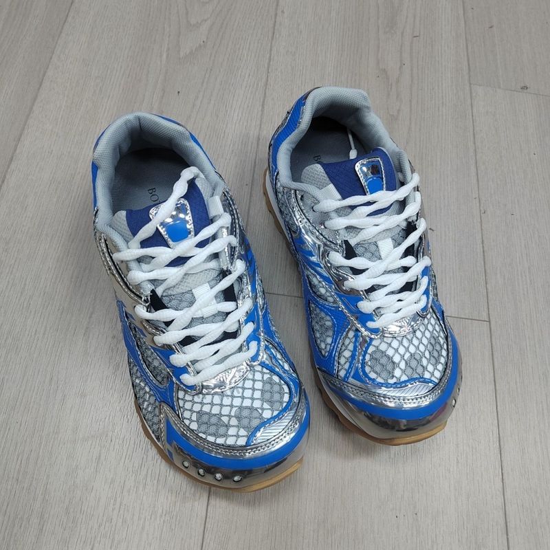 Size 37-42 Wang Yibo Cùng Giày Bố Giày Nam Nữ Xanh Đế Dày Giày