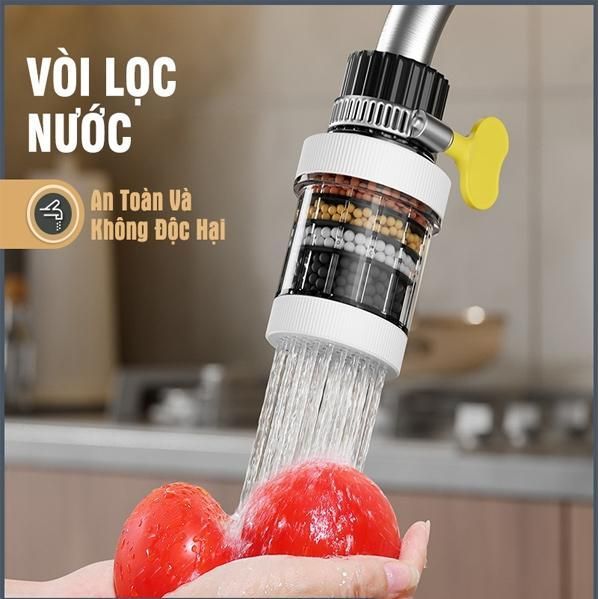 Đầu Vòi Lọc Nước Trực Tiếp Tại Vòi 6 Tầng Thế Hệ Mới (Giao màu Ngẫu Nhiên)