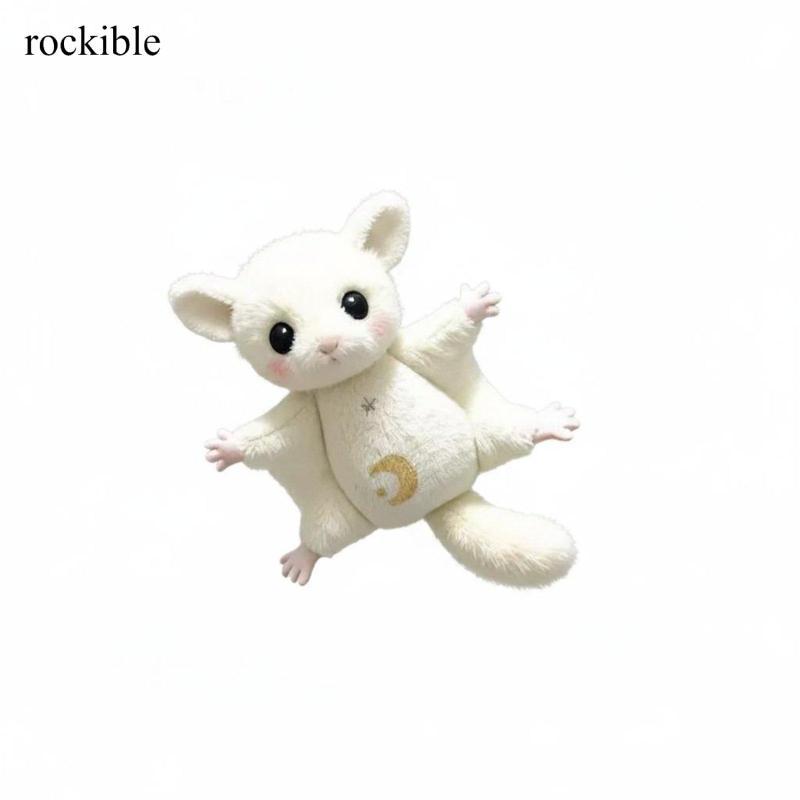 Sugar Glider Móc Khóa Đường Dễ Thương Glider Nhồi Bông Mềm Màu Xám Tai S Bay