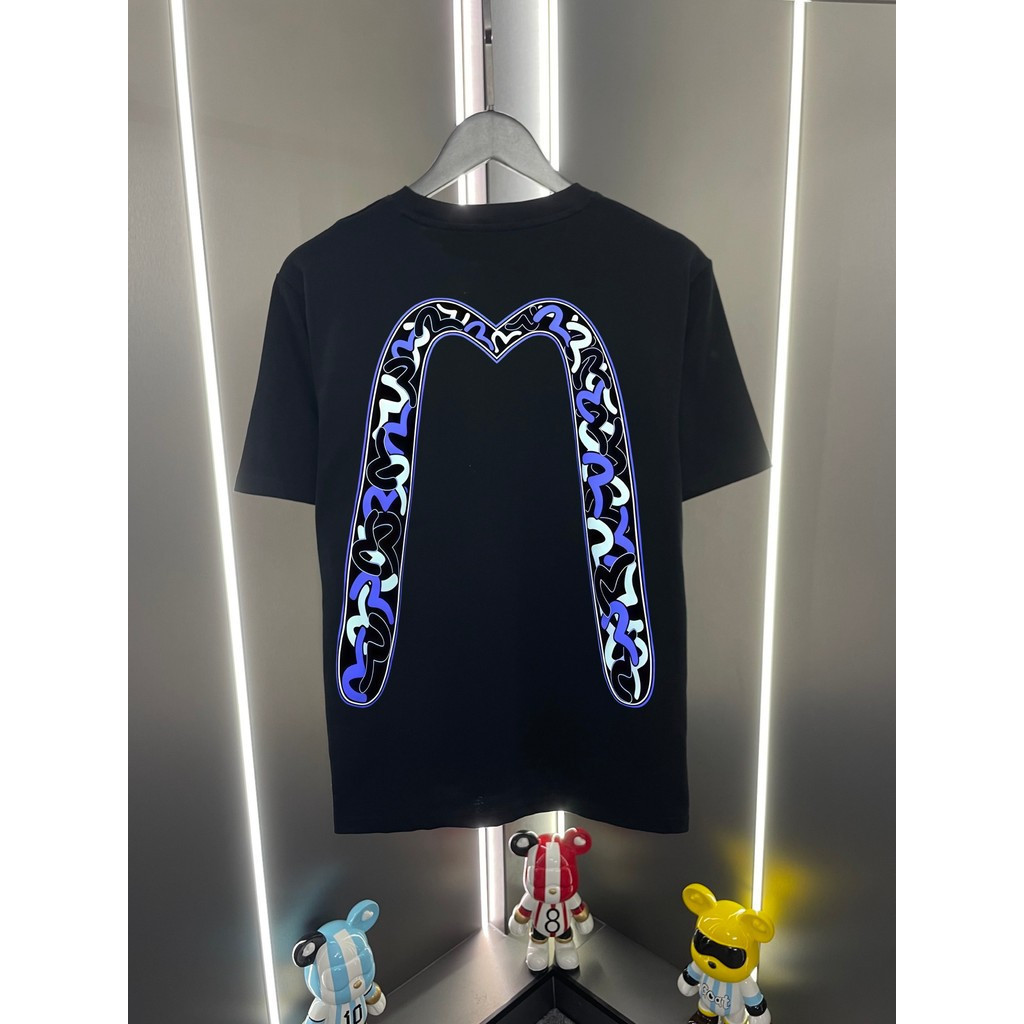 Áo thun Evisu / Áo thun Evisu in hình ngắn tay nam nữ Áo thun cổ tròn Áo thun dáng rộng thấm mồ hôi 