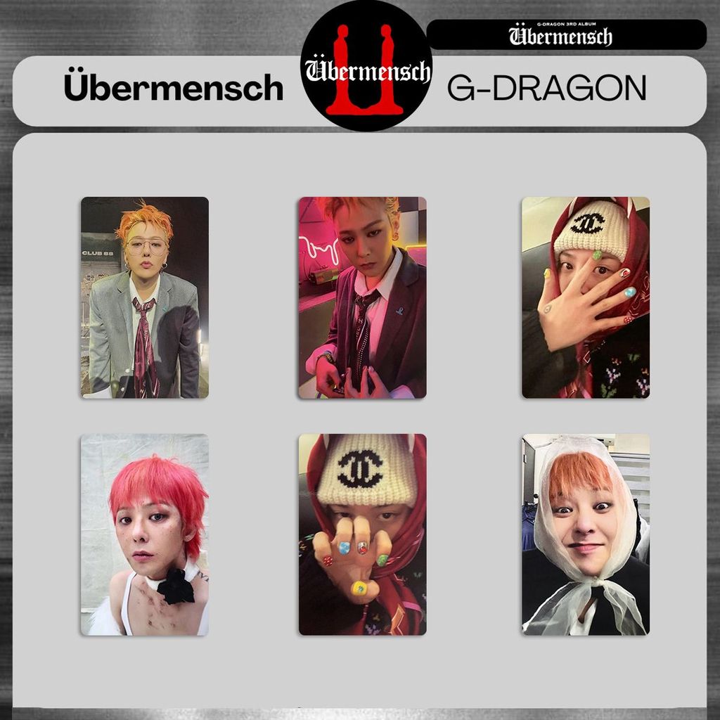 GDRAGON Ubermensch Hàng hóa Photocard Album Thẻ GDRAGON Triển lãm Photocard ĐIỆN Thẻ ngẫu nhiên 7.15