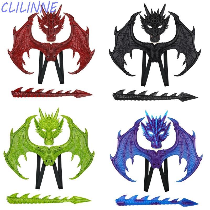 CLI Halloween Dragon Wings Set Children Fantasy Dragon Wings Angel Wings Trang phục