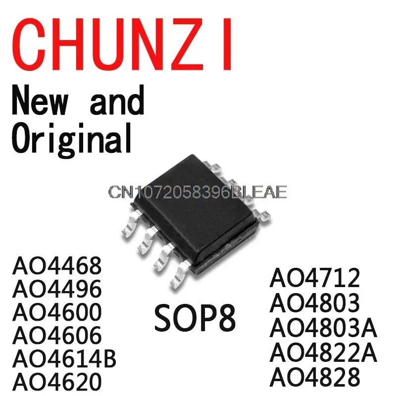 5 CHIẾC Chip IC SOP8 mới và chính hãng AO4468 AO4496 AO4600 AO4606C AO4614B AO4620 AO4712 AO4803A AO