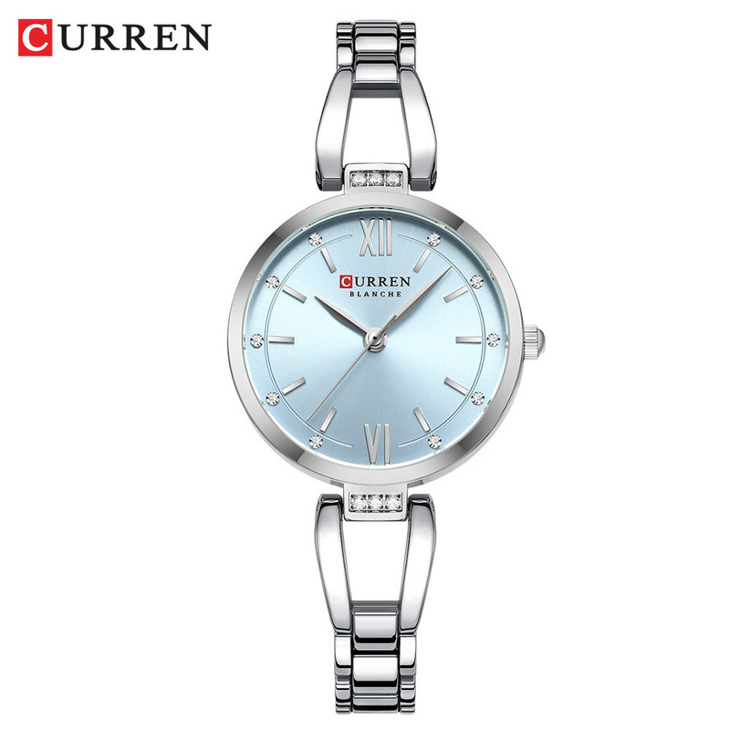 Hàng sẵn có Vận chuyển nhanh CURREN / Carrien 9092 Đồng hồ đeo tay nữ dây chuyền nhân vật La Mã chốn