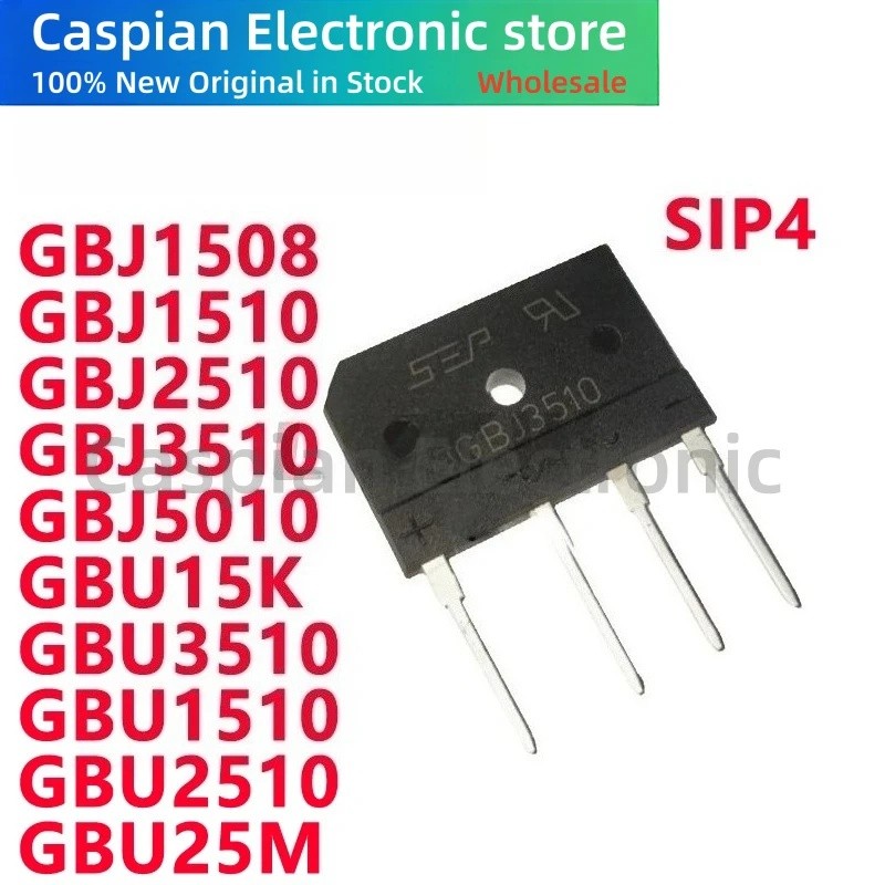 5 Chiếc GBU3510 GBU1510 GBU2510 GBU15K GBU25M GBJ1508 GBJ1510 GBJ2510 GBJ3510 GBJ5010 GBJ5010 Cầu Cả