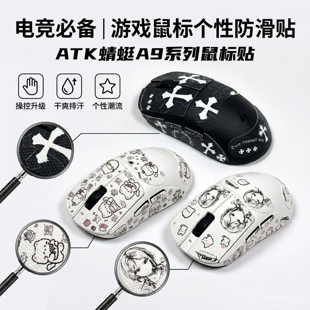 Nhãn dán chống trượt chuột ATK Dragonfly A9 áp dụng phổ biến A9SE / A9 Plus / A9PRO MAX A9 Master Ai