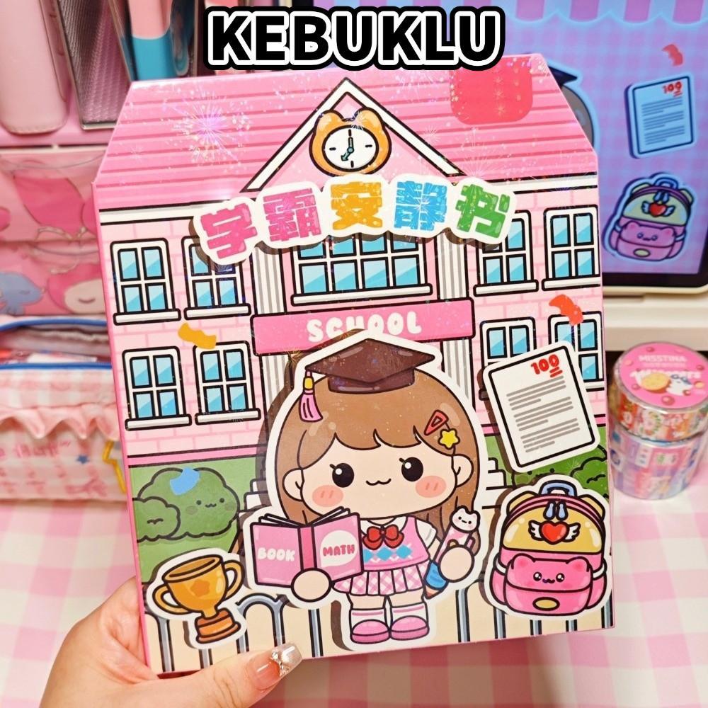 Sách dán KEBUKLU, Nhãn dán sách yên tĩnh giáo dục hoạt hình, Sách dán thủ công PET cho trẻ em