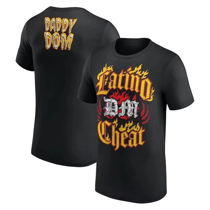 2026 Mới Dominik Mysterio Latin Cheat Áo nam Nữ Tay Ngắn Áo Thể Dục Thể Thao Áo Thun Unisex Dạo Phố