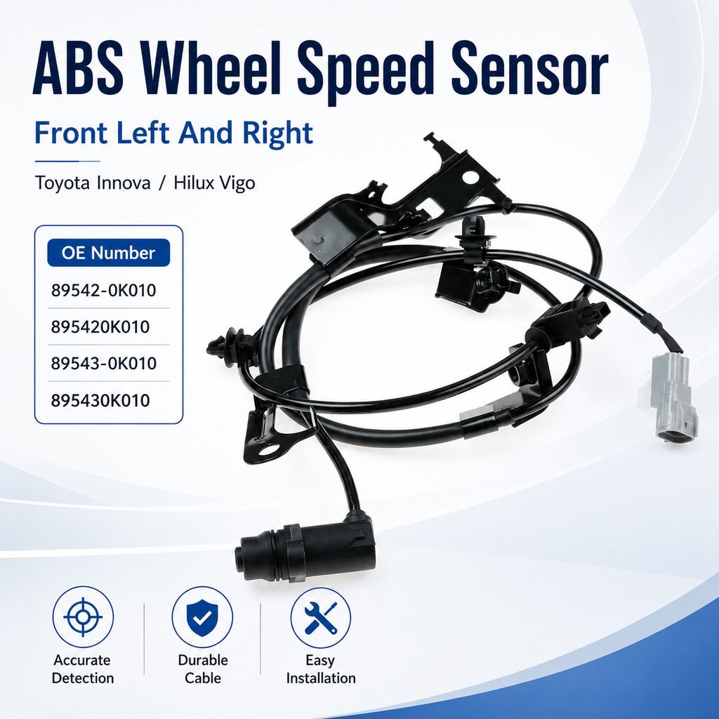 Cảm biến tốc độ bánh xe ABS phía trước bên trái và bên phải cho Toyota Innova Hilux Vigo 89542 0K010