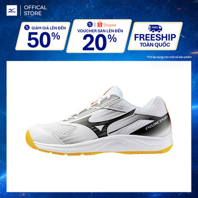 Giày Bóng Chuyền Trong Nhà Mizuno Cyclonde Speed 5 - Trắng Đen - V1GA258098