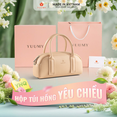 Bộ hộp quà YUUMY (Túi xách nữ YUUMY YTX77 + Hộp quà YHQ2 + Túi giấy YTG2 + Túi rút BVR3838 + Thiệp cảm ơn YBT1)