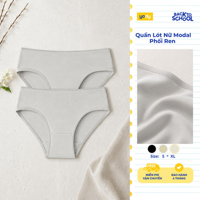 [COMBO 2] Quần lót nữ Yody, quần chíp cotton modal phối ren nhỏ TRA WCUN26A008