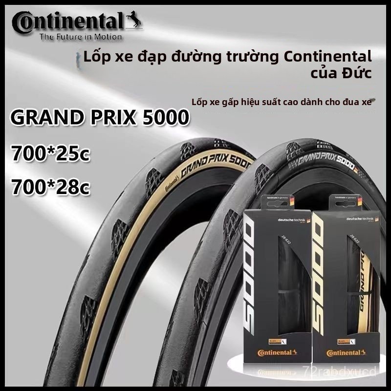 Lốp xe đạp đua Continental GP5000 700x25C 28C siêu nhẹ chống đâm thủng chính hãng