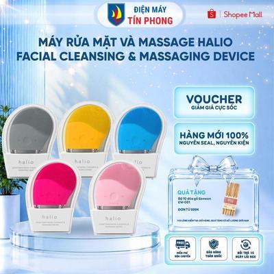 Máy rửa mặt và massage Halio Facial Cleansing & Massaging Device - Bảo hành chính hãng 24 tháng