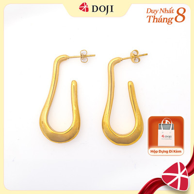 Hoa Tai nữ dáng mềm mại mạ vàng cao cấp, phong cách thanh lịch, thiết kế hiện đại - DOJI
