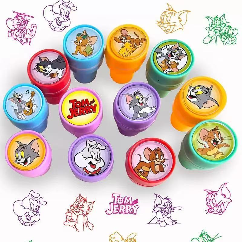 12 Chiếc Tom Và Jerry Hoạt Hình Tem Trẻ Em Đảng Ủng Hộ Con Dấu Tem Lớp Học Học Phần Thưởng Giải Sinh