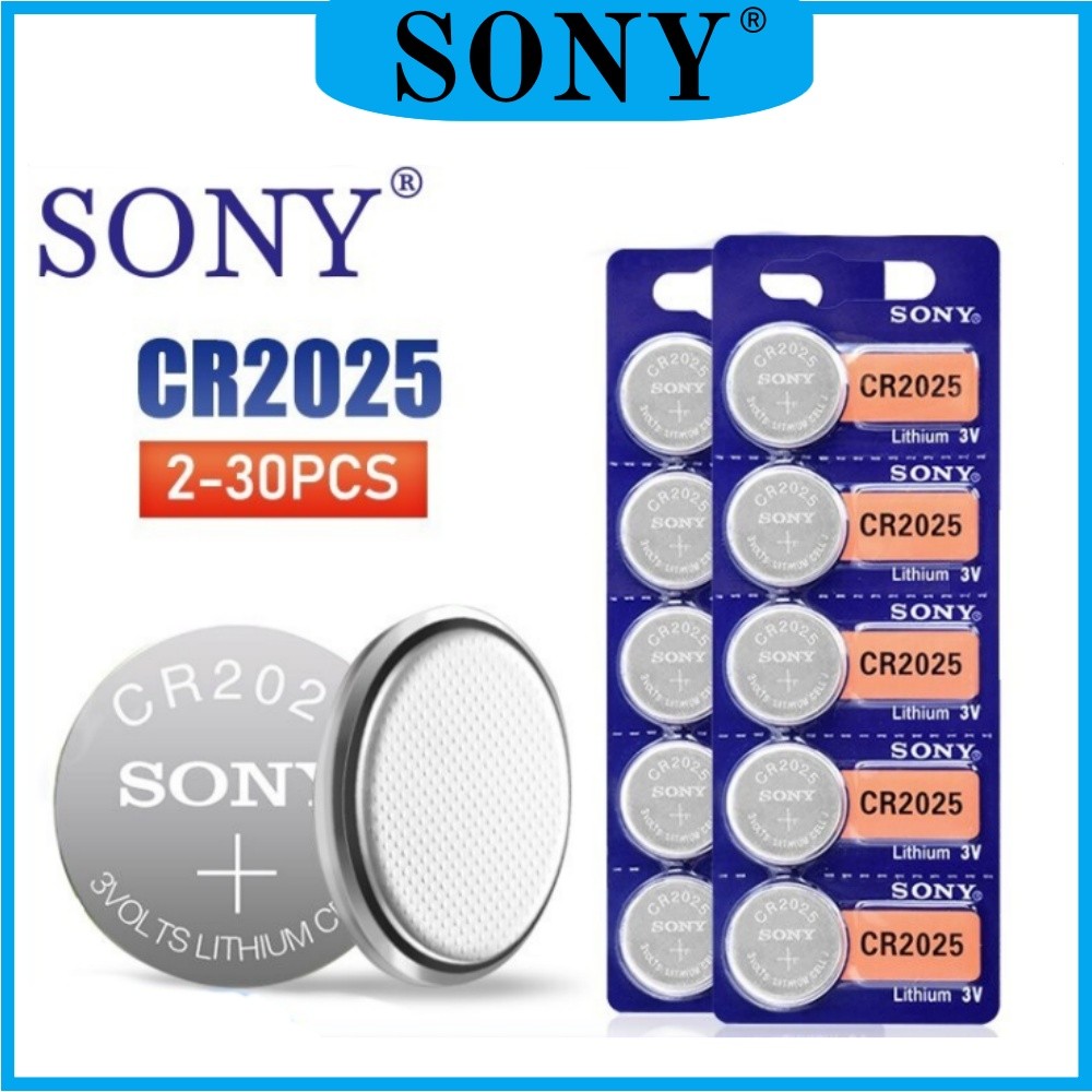 Sony CR2025 2025 3V Pin Lithium Nút Đồng Xu Cho Chìa Khóa Ô Tô Điều Khiển Từ Xa Đồng Hồ Đồ Chơi Cân 