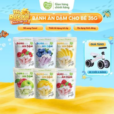 Combo bánh ăn dặm cho bé Mămmy vị trái cây giàu vitamin và chất xơ thiết kế chống hóc bé từ 6 tháng