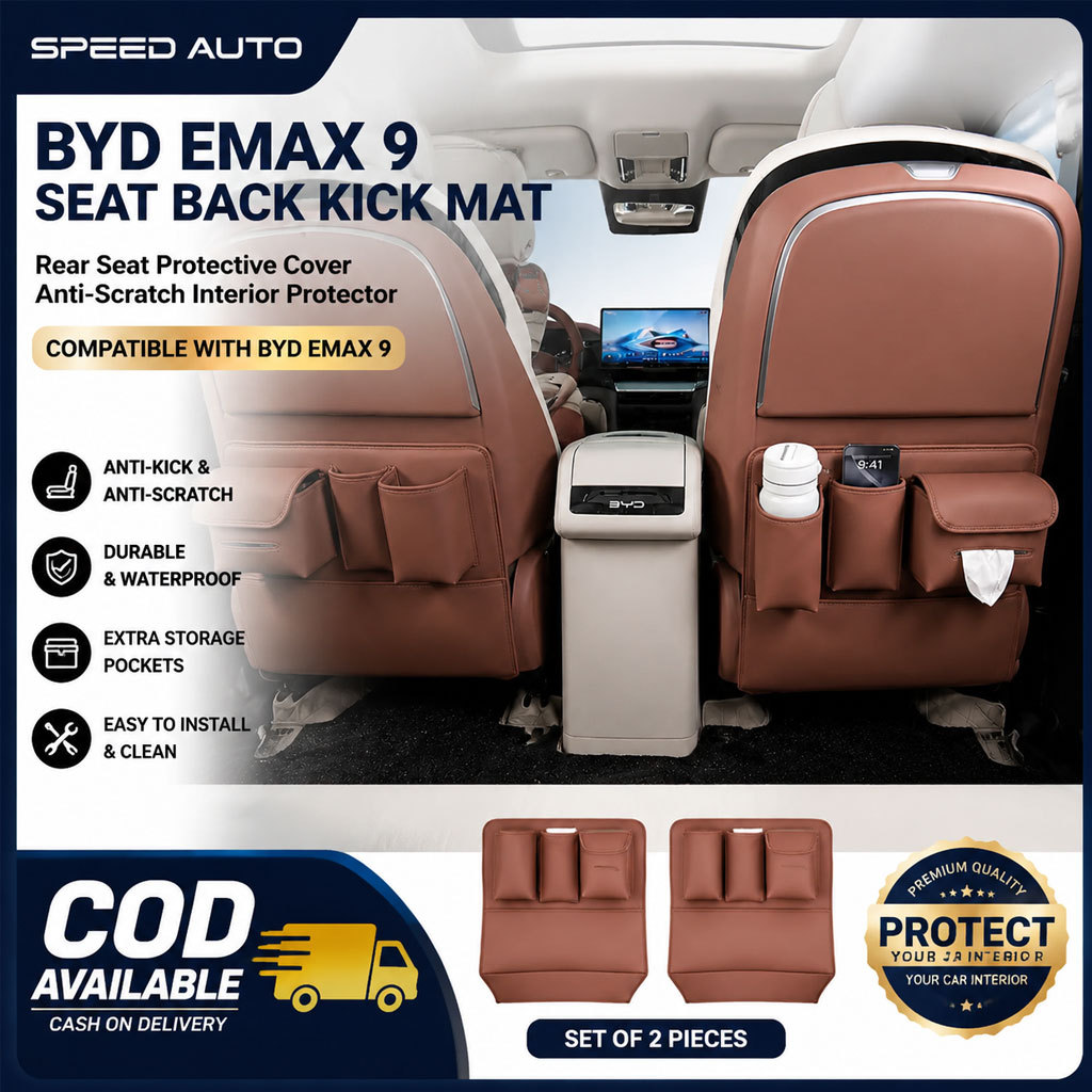 BYD EMAX 9 Phụ kiện Ghế sau Kick Mat Vỏ bảo vệ ghế sau Chống trầy xước Bảo vệ nội thất Tương thích v