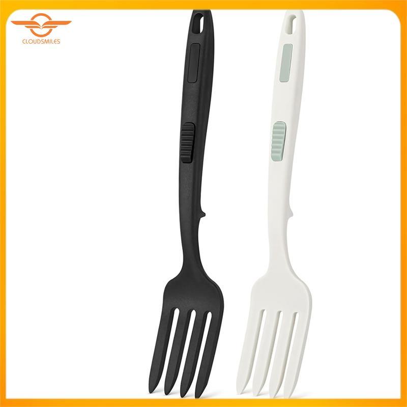 [CloudsMiles.th] Nĩa nấu ăn bằng silicon linh hoạt (2 chiếc), 11,6 Inch, chịu nhiệt, chống dính để n