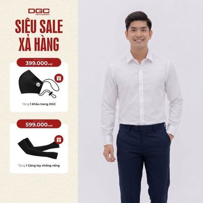 Áo Sơ Mi Dài Tay DGC Dáng suông Regular, Phong Cách Trẻ Trung, Chất Vải Mềm Nhẹ - SASDBE151M
