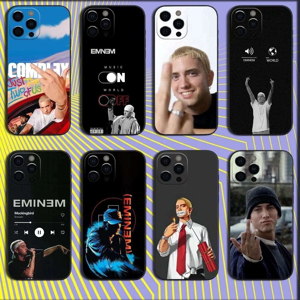 TP-1 Singer E-Eminem Ốp Điện Thoại iPhone 16,15,14,13,12,11, Pro, X, XS, Max, XR, Plus, Mini Soft Bl
