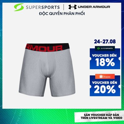 Đồ Lót Nam Under Armour Tech™ 6" Boxerjock® - Xám  - 1363619-011