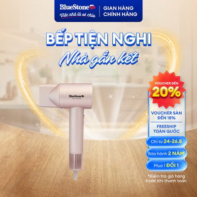 Máy Sấy Tóc BlueStone HDB-1975 - 1600W - BLDC 110.000 RPM - Ion Âm Chống Xơ - 3 Nhiệt 4 Chế Độ - Giảm Ồn An Toàn