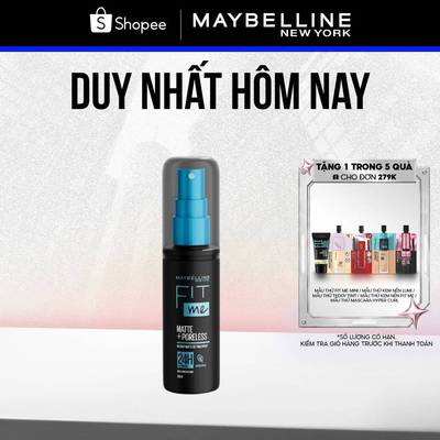 Xịt cố định lớp trang điểm FIT ME MATTE+PORELESS INSTANT MATTE SETTING SPRAY MAYBELLINE NEW YORK