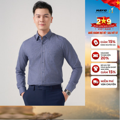 Áo Sơ mi nam dài tay May 10 form RegularFit mã 010125009 AK592